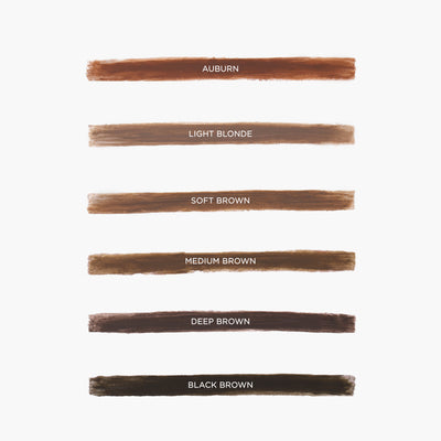 Light Blonde Auburn Soft Brown Medium Brown Deep Brown Black Brown