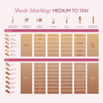 VERY FAIR BEIGE 1C VERY FAIR 1W VERY FAIR NEUTRAL 1.5N FAIR 2W FAIR PLUS 2.5C FAIR LIGHT 2.5W FAIR BEIGE 2.75C FAIR NEUTRAL 2.75N LIGHT 3C LIGHT GOLDEN 3W LIGHT PLUS 3.5N LIGHT BEIGE 3.75C LIGHT NEUTRAL 3.75N MEDIUM NEUTRAL 4N MEDIUM GOLDEN 4NW MEDIUM 4W MEDIUM TAN 4.5N MEDIUM PLUS 4.5W MEDIUM BEIGE 4.75C TAN 5N TAN NEUTRAL 5.25N TAN BEIGE 5.5C TAN HONEY 5.5N TAN PLUS 5.5NW TAN WARM 5.5W TAN RICH 5.75C RICH 6C RICH GOLDEN 6NW RICH BEIGE 6.5C RICH WARM 6.5W RICH TAN 6.75C RICH DEEP 6.75W DEEP 7N 